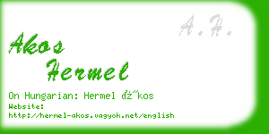 akos hermel business card